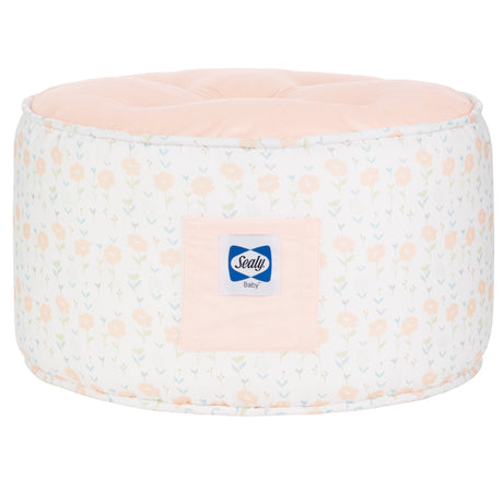 Sealy Pouf - Coral & Blossoms - HoneyBug 