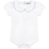 Nella Scallops Short Sleeve Onesie - HoneyBug 