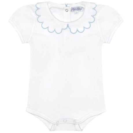 Nella Scallops Short Sleeve Onesie - HoneyBug 