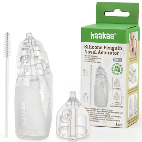 Haakaa Silicone Penguin Nasal Aspirator - HoneyBug 