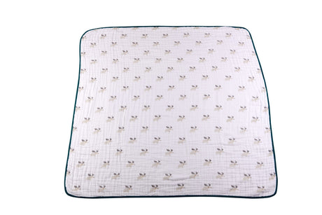 Mister Moose and Forest Arrow Cotton Muslin Newcastle Blanket - HoneyBug 