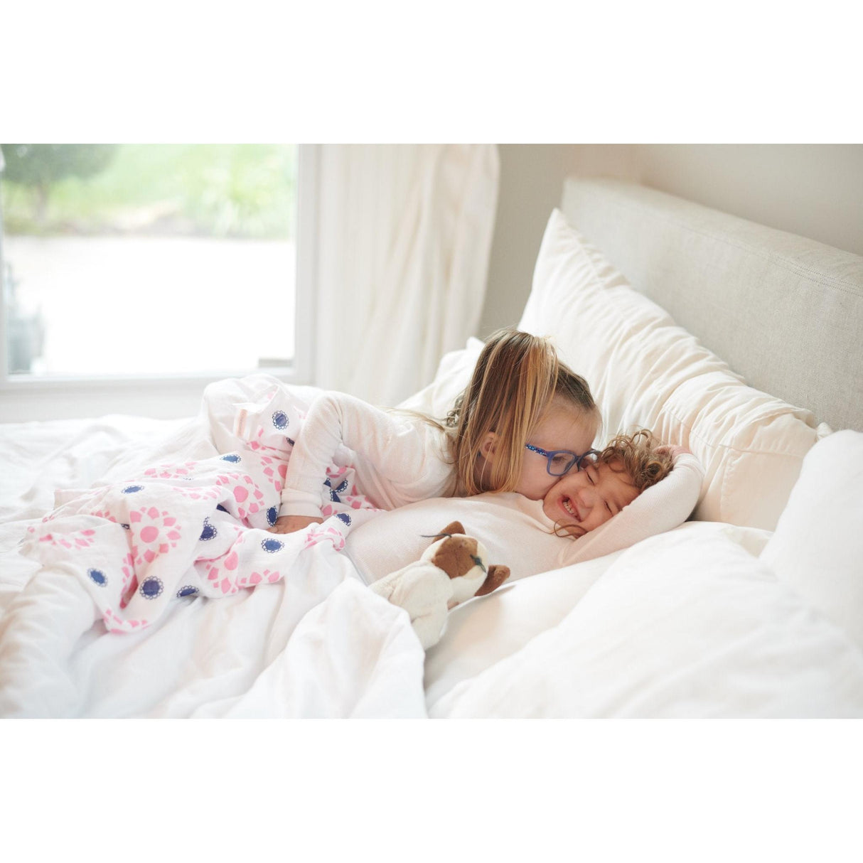 Primrose Indigo Cotton Muslin Swaddle - HoneyBug 