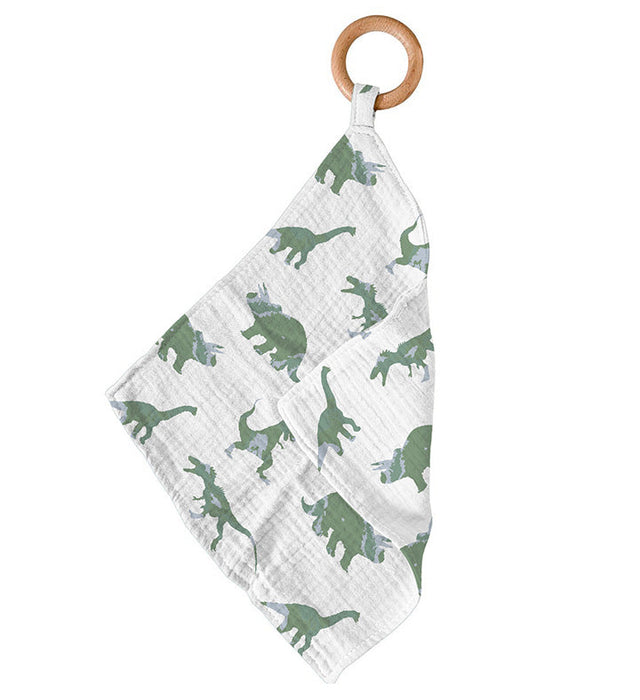 Granite Green Dinosaurs Cotton Newcastle Teether - HoneyBug 