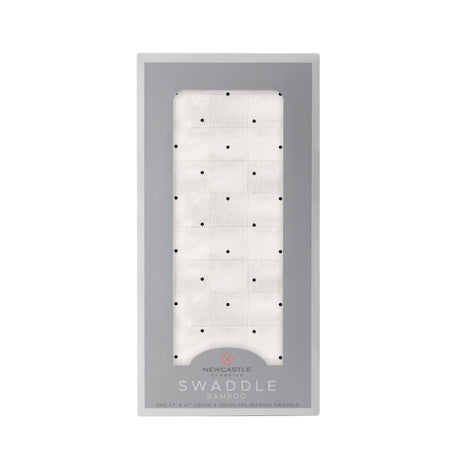 Black and White Polka Dot Bamboo Swaddle - HoneyBug 