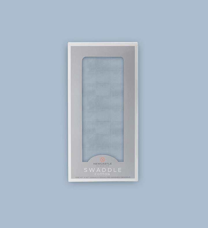 Blue Fog Cotton Swaddle - HoneyBug 