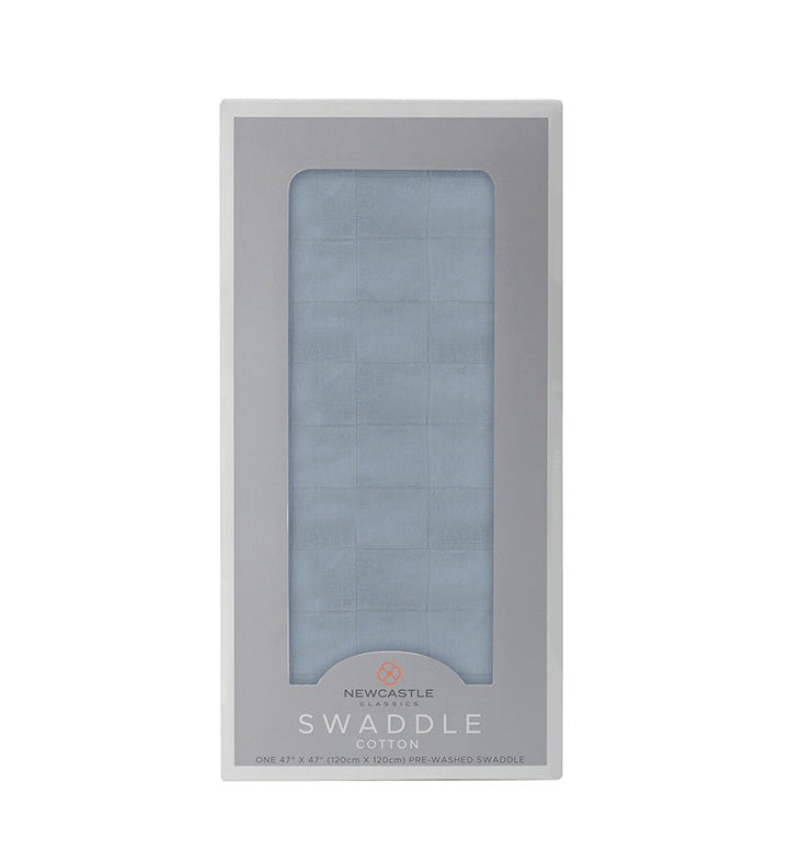 Blue Fog Cotton Swaddle - HoneyBug 