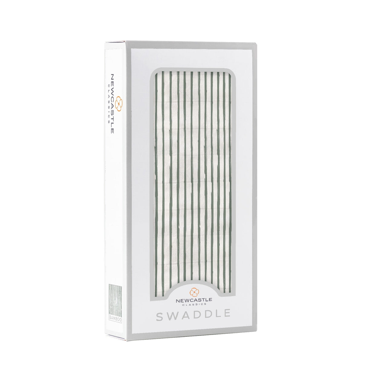 Sage Green Stripe Bamboo Swaddle - HoneyBug 