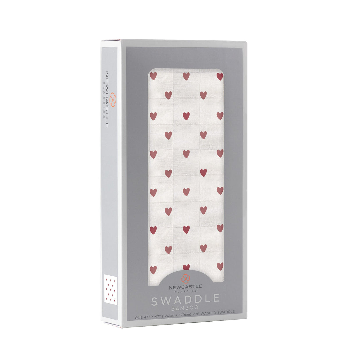 Two Hearts Bamboo Swaddle - HoneyBug 