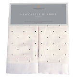 Black and White Polka Dot Bamboo Newcastle Blankie - HoneyBug 