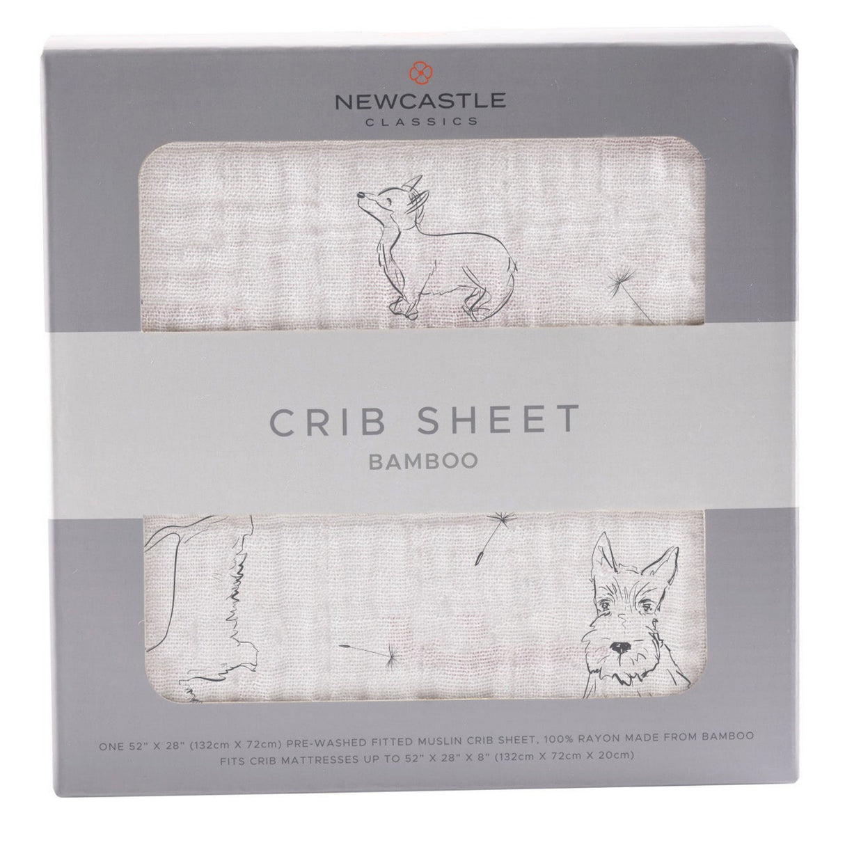 Corgi Bamboo Muslin Crib Sheet - HoneyBug 