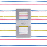 Watercolor Stripe Cotton Muslin Swaddle - HoneyBug 