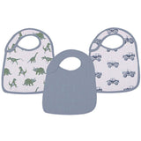 Rough Terrain Cotton Snap Bibs 3PK - HoneyBug 