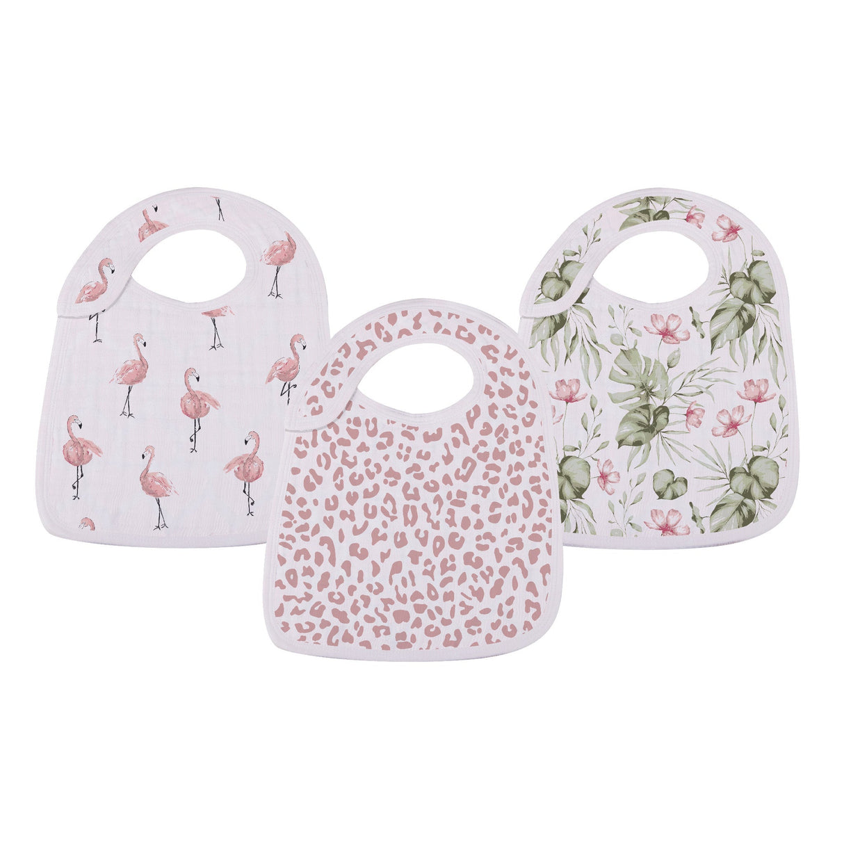 Tropical Paradise Bamboo Snap Bibs 3PK