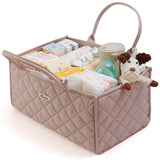 Quilted Diaper Caddy Organizer