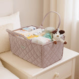 Quilted Diaper Caddy Organizer