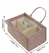 Quilted Diaper Caddy Organizer
