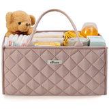 Quilted Diaper Caddy Organizer