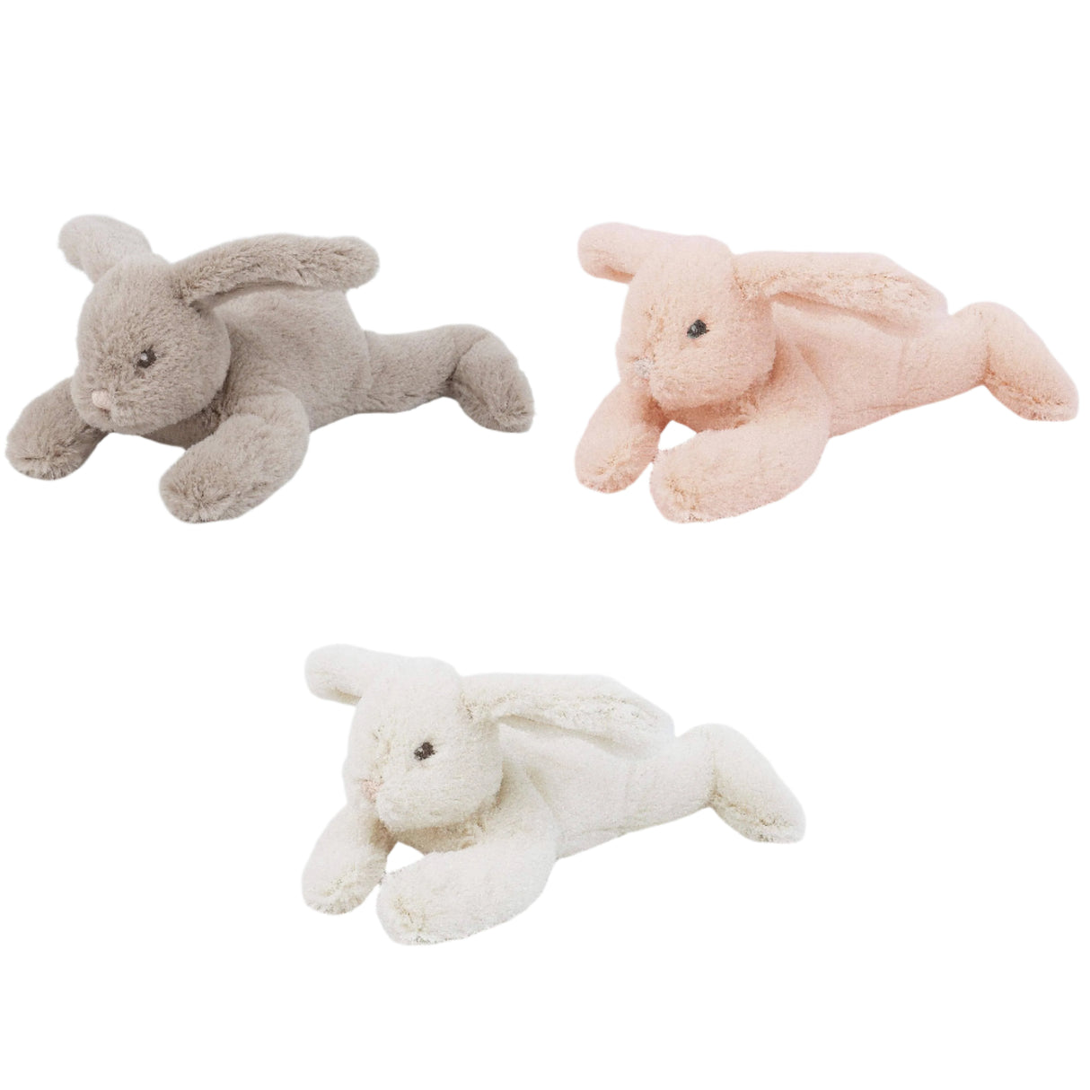 3 Asst Button Bunnies - HoneyBug 