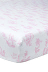 Pink Toile Baby Crib Sheets - HoneyBug 