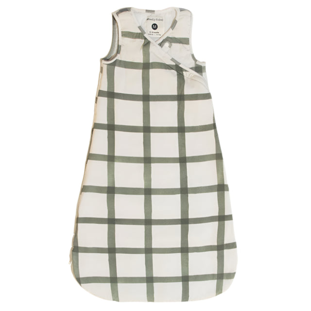 Sage Windowpane Blanket Sleeper - HoneyBug 