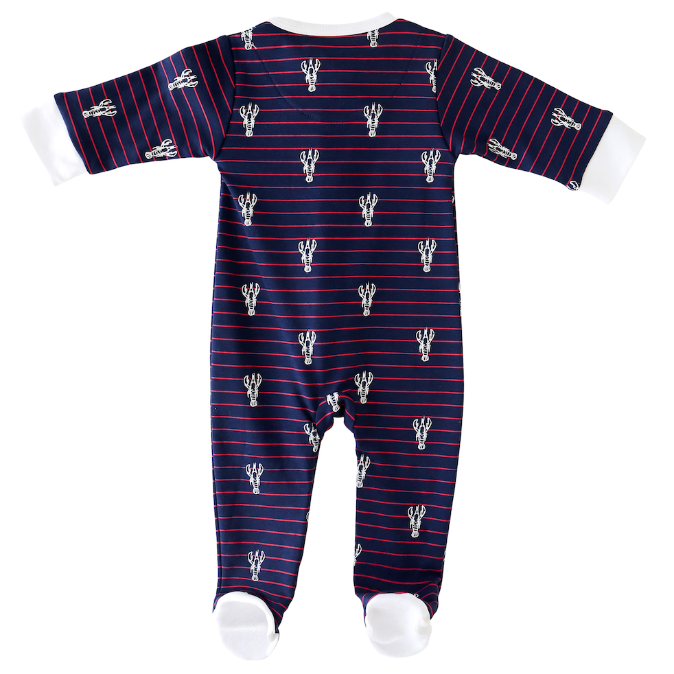 Lobster Stripe Footie - HoneyBug 