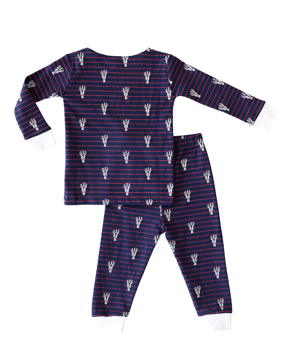Lobster Stripe 2-Piece Pajama - HoneyBug 