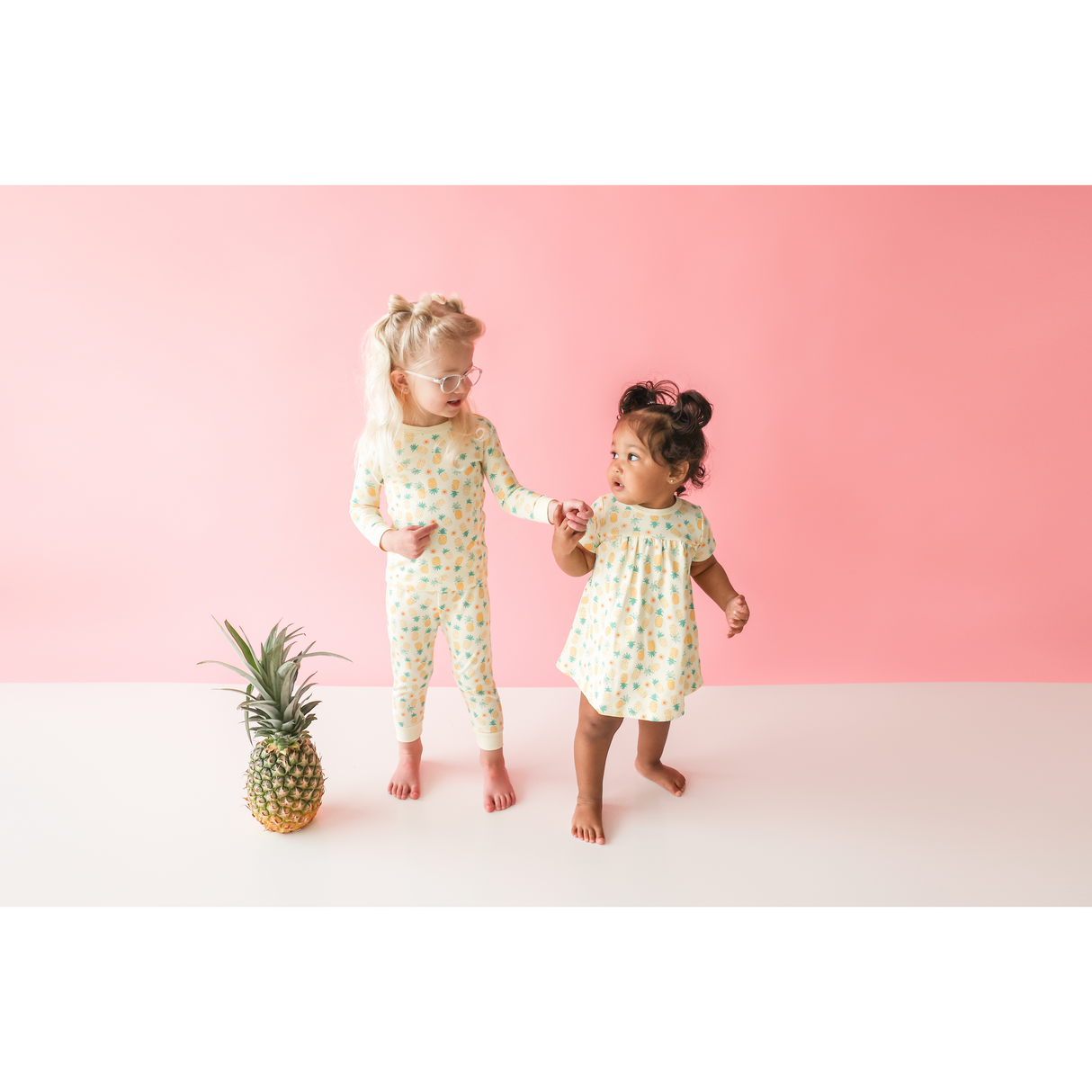 Pineapple Print Swing Dress - HoneyBug 