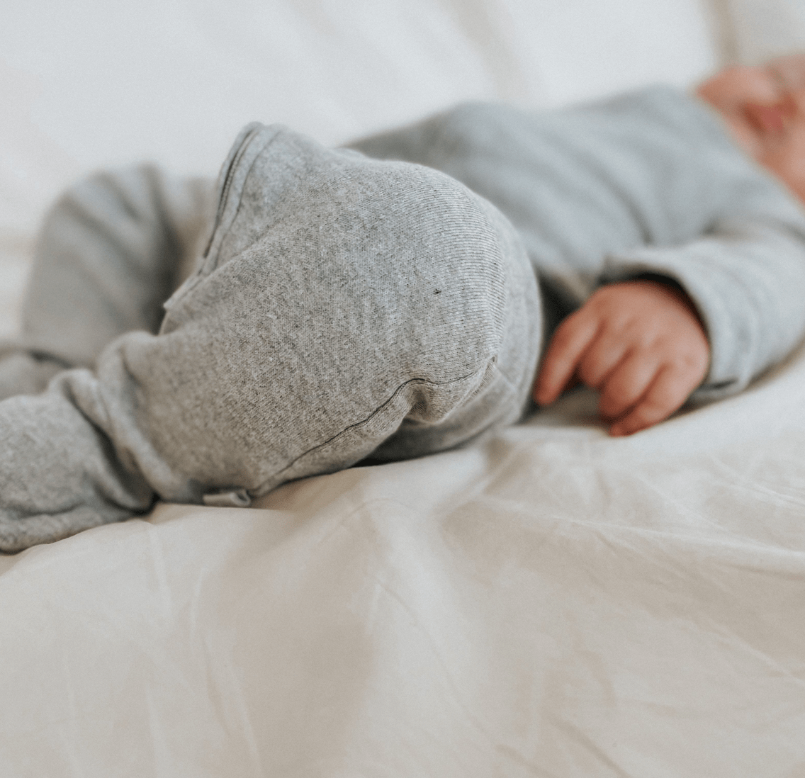 3pc footie set | vintage aqua periwinkle & heather grey - HoneyBug 