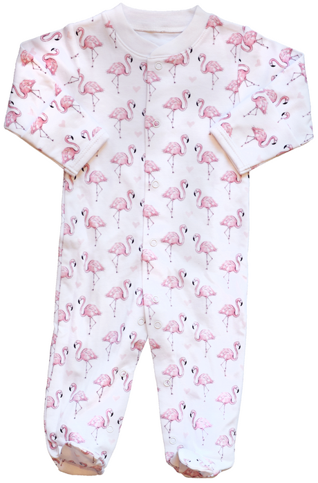Pink Flamingo Footie - HoneyBug 