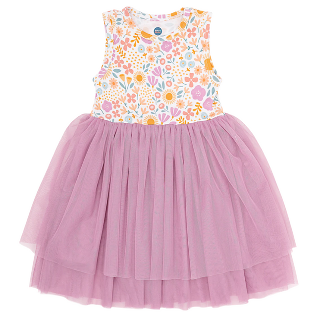 Bamboo Tulle Dress - Darling Spring Daisy - HoneyBug 