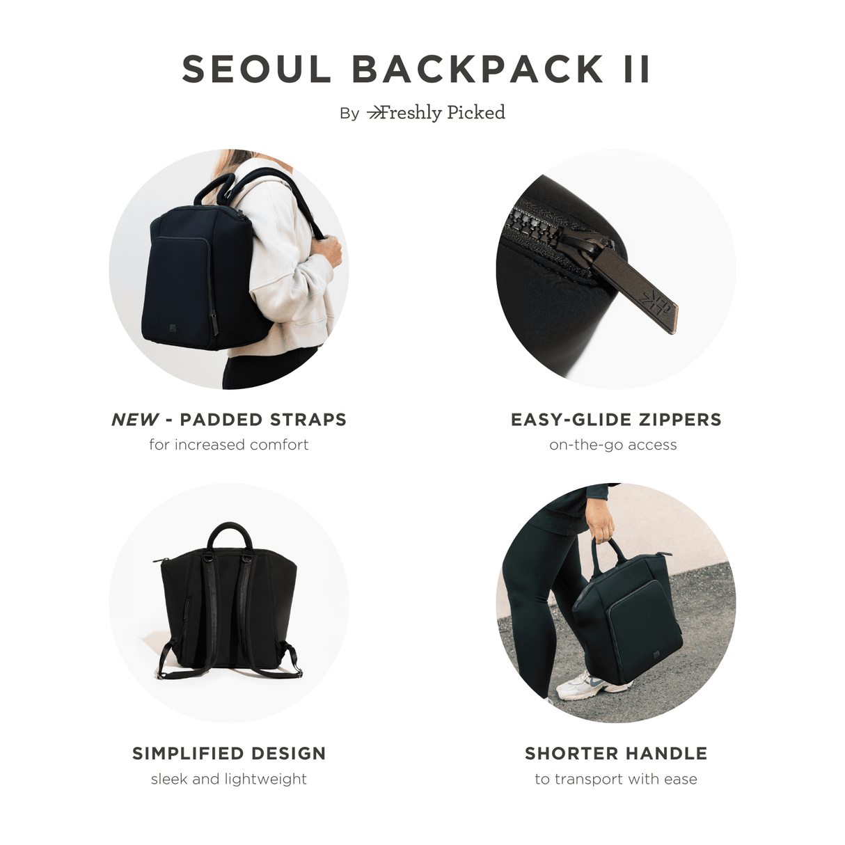 Ebony Seoul Neoprene Backpack II - HoneyBug 