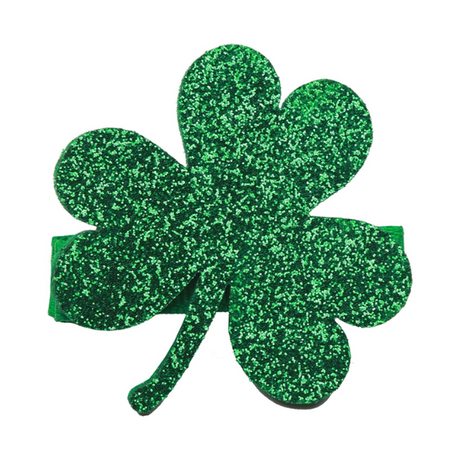 Glitter Shamrock Clip - HoneyBug 