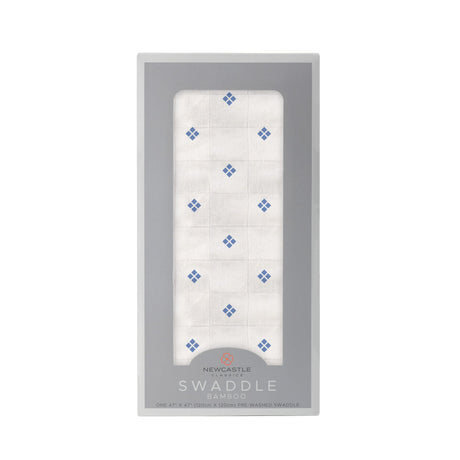 Periwinkle Diamond Polka Dot Swaddle - HoneyBug 