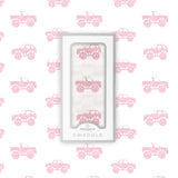 Pink Monster Trucks Bamboo Muslin Swaddle - HoneyBug 