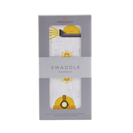 Hard Hat Bamboo Muslin Swaddle - HoneyBug 