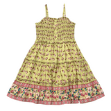 Smock Button Front Tiered Dress