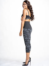 Snapback™ Postpartum Crop Leggings - Black Camo - FINAL SALE - HoneyBug 