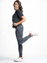 Snapback™ Postpartum Leggings - Black Camo - HoneyBug 