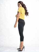 Snapback™ Postpartum Crop Leggings - Black - HoneyBug 