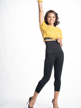 Snapback™ Postpartum Crop Leggings - Black - HoneyBug 