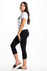 Snapback™ Postpartum Crop Leggings - Black - HoneyBug 