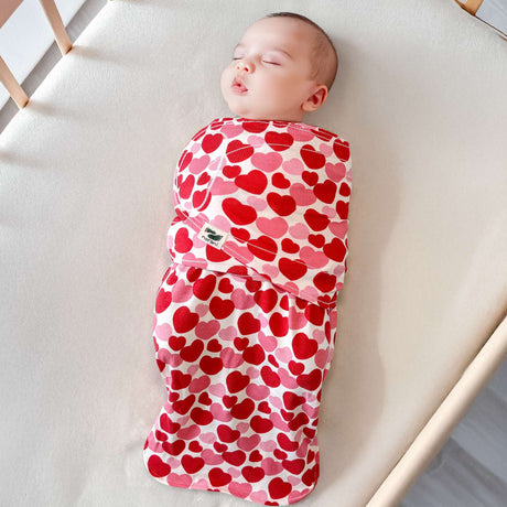 Snugababe Swaddle™ Sleep Pod - Red & Pink Hearts