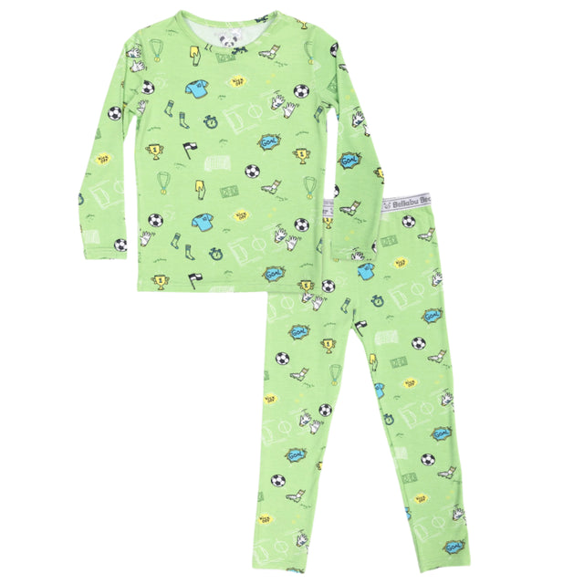 Soccer Bamboo Kids Pajamas - HoneyBug 
