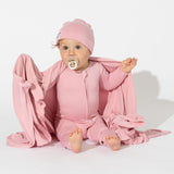 Dusty Rose Bamboo Convertible Footie - HoneyBug 