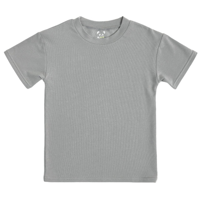 Stormy Grey Bamboo Terry Kids Oversized T-Shirt - HoneyBug 