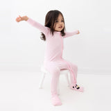 Blush Pink Bamboo Convertible Footie - HoneyBug 