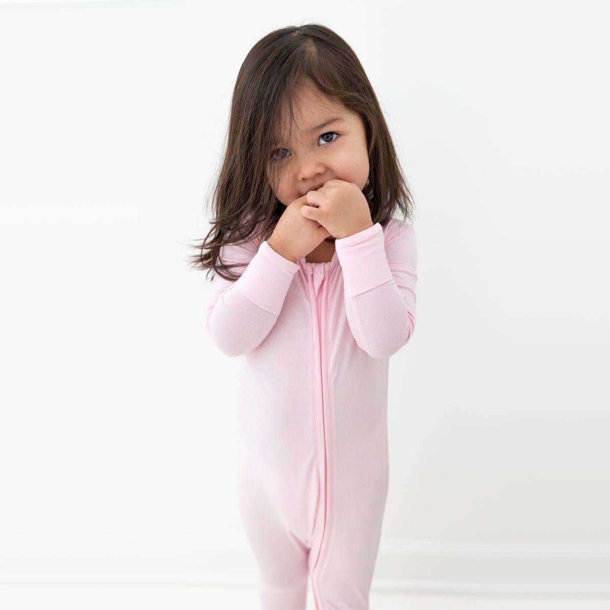 Blush Pink Bamboo Convertible Footie - HoneyBug 