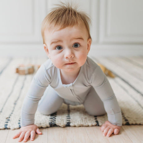 Cloud Grey Bamboo Convertible Footie - HoneyBug 
