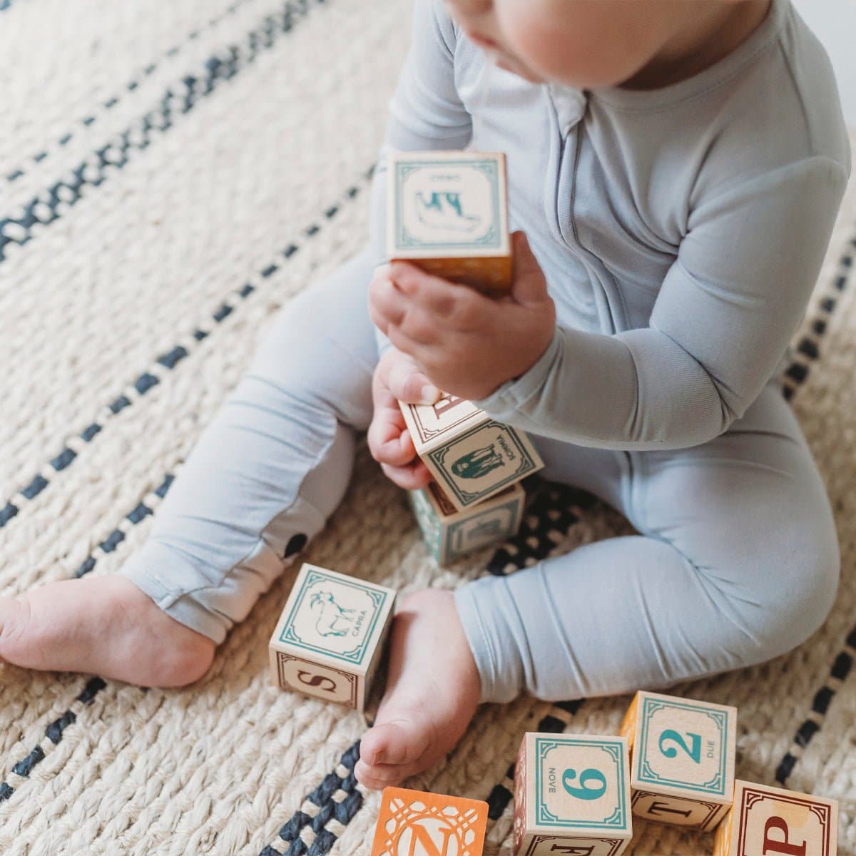 Cloud Grey Bamboo Convertible Footie - HoneyBug 