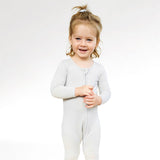 Cloud Grey Bamboo Convertible Footie - HoneyBug 